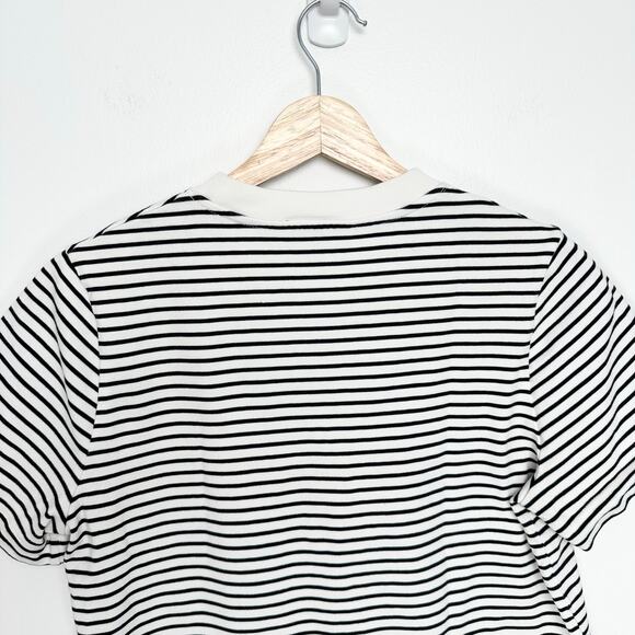 COS Boxy T Shirt Striped | Black and White | SZ M - Picture 5 of 8